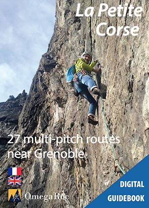 Climbing guidebook of the Petite Corse at Chamrousse near Grenoble. It presents 27 fully bolted multi-pitch routes.