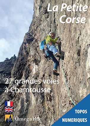 Topo d'escalade a la petite Corse a Chamrousse pres de Grenoble. 27 grandes voies entièrement équipées.