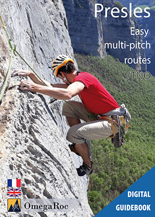 Climbing guidebook of presles. A selection of easy multi-pitch routes