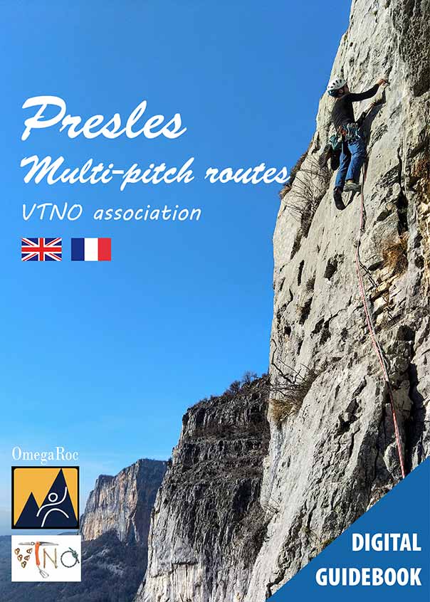 the digital guidebook of the multi-pitch climbing routes at Presles